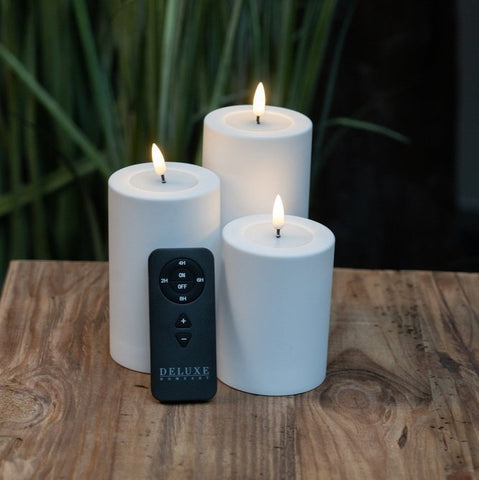 Utomhus LED-Ljuspaket Med 3 LED-Blockljus - Inklusive Fjärrkontroll 1 DeluxeHomeartShop Sverige