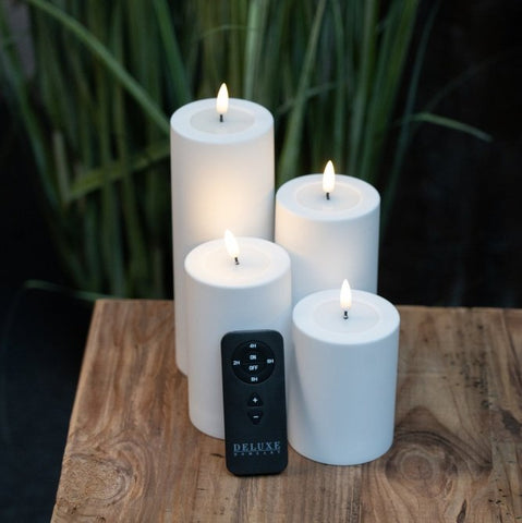 Utomhus LED-Ljuspaket Med 4 LED-Blockljus - Inklusive Fjärrkontroll 1 DeluxeHomeartShop Sverige